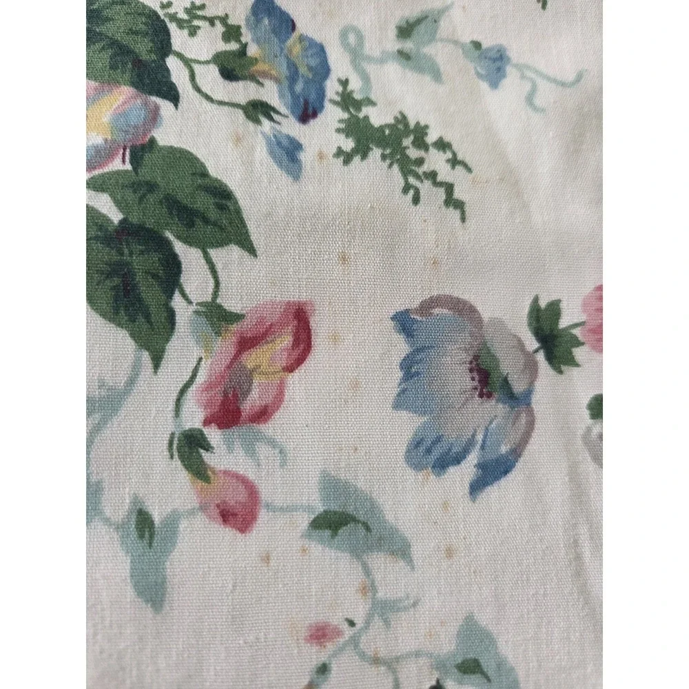 Vtg Croscill English Garden Panels Set Five Piece Curtains Valance Cottagecore